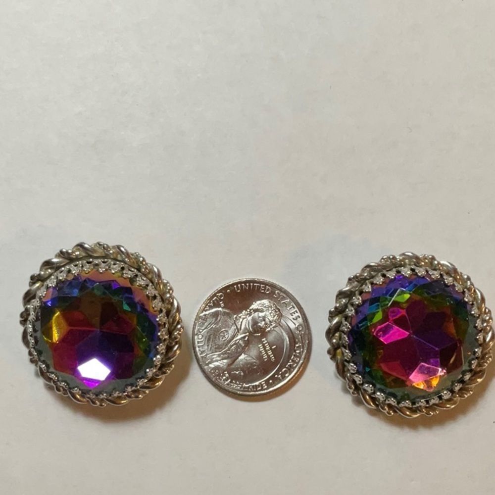 Vintage 1950’s Elsa Schiaparelli Faux Watermelon Tourmaline Clip Earring… - Picture 15 of 17